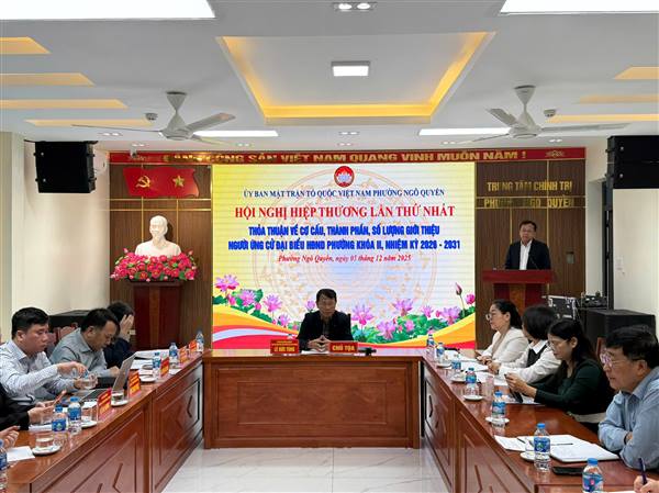 PHƯỜNG NGÔ QUYỀN TỔ CHỨC HỘI NGHỊ HIỆP THƯƠNG LẦN THỨ 1