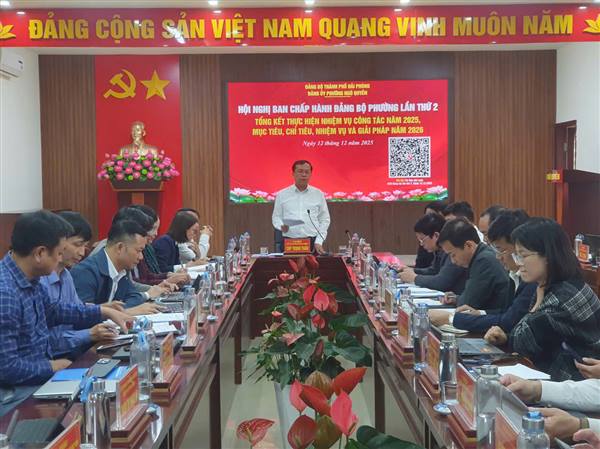  Ban Chấp hành đảng bộ Phường Ngô Quyền lần thứ I, nhiệm kỳ 2025 - 2030 đã tổ chức Hội nghị lần thứ 2 nhằm tổng kết thực hiện nhiệm vụ công tác năm 2025, mục tiêu, chỉ tiêu, nhiệm vụ và giải pháp năm 2026.