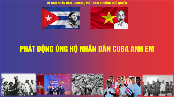UBND - ỦY BAN MTTQ VIỆT NAM PHƯỜNG PHỐI HỢP PHÁT ĐỘNG ỦNG HỘ NHÂN DÂN CUBA