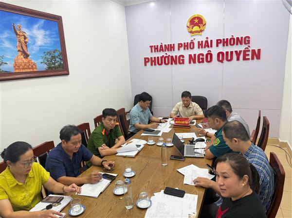 ỦY BAN NHÂN DÂN PHƯỜNG NGÔ QUYỀN
TRIỂN KHAI CÔNG TÁC PHÒNG, CHỐNG BÃO  RAGASA (bão số 9)
