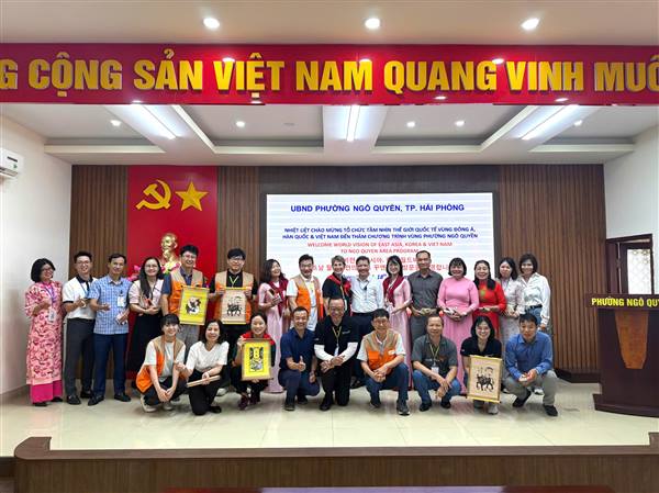 Phường Ngô Quyền tiếp đoàn Tổ chức Tầm nhìn Thế giới quốc tế vùng Đông Á, Tầm nhìn Thế giới Hàn Quốc và Tầm nhìn Thế giới quốc tế tại Việt Nam đến thăm và làm việc
