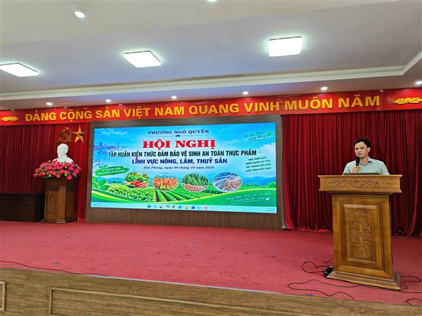 Phường Ngô Quyền tuyên truyền, phố biến pháp luật lĩnh vực an toàn thực phẩm