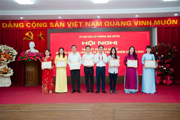 Phường Ngô Quyền tổng kết công tác bầu cử đại biểu Quốc hội khóa XVI và đại biểu HĐND các cấp