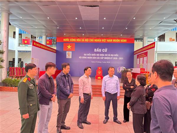 BAN CHỈ ĐẠO BẦU CỬ, UBBC PHƯỜNG NGÔ QUYỀN KIỂM TRA CÔNG TÁC CHUẨN BỊ NGÀY BẦU CỬ 15/3/2026 TẠI CÁC KHU VỰC BỎ PHIẾU
