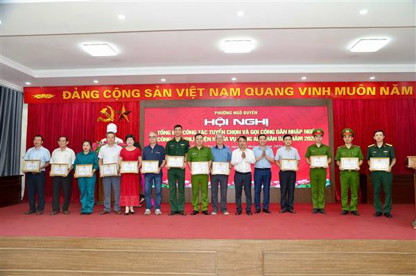 Phường Ngô Quyền tổng kết công tác tuyển quân và biểu dương các tập thể, cá nhân xuất sắc năm 2026