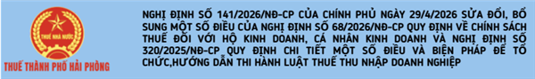 NGHỊ ĐỊNH CỦA CHÍNH PHỦ VỀ CHÍNH SÁCH THUẾ ĐỐI VỚI HỘ KINH DOANH