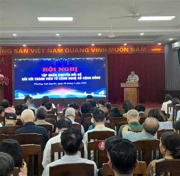PHƯỜNG NGÔ QUYỀN TỔ CHỨC HỘI NGHỊ TẬP HUẤN CHUYỂN ĐỔI SỐ 