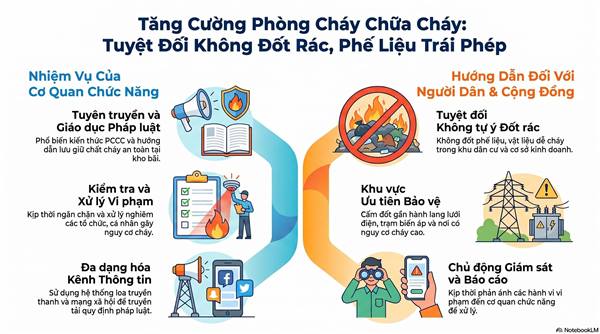 TĂNG CƯỜNG PHÒNG CHÁY, CHỮA CHÁY TUYỆT ĐỐI KHÔNG ĐỐT RÁC, PHẾ LUYỆN