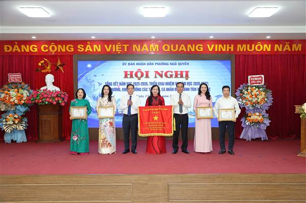 Phường Ngô Quyền tổng kết năm học 2025 - 2026, biểu dương, khen thưởng các tập thể, cá nhân xuất sắc