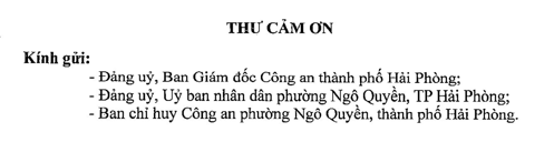 THƯ CẢM ƠN – NIỀM TIN CỦA NHÂN DÂN DÀNH CHO CHÍNH QUYỀN