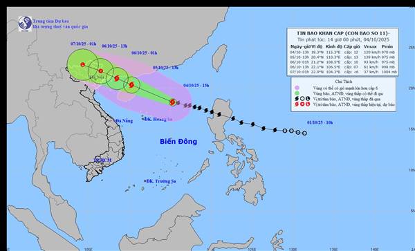 TIN BÃO KHẨN CẤP (Cơn bão số 11)