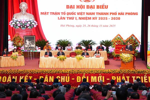 Đại hội đại biểu MTTQ Việt Nam thành phố Hải Phòng lần thứ I, nhiệm kỳ 2025 – 2030 thành công tốt đẹp
