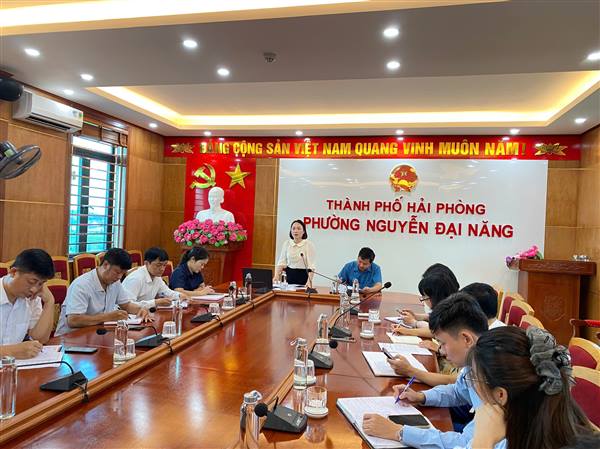 Hội nghị giao ban Bí thư các chi bộ Tổ dân phố trực thuộc Đảng ủy phường Nguyễn Đại Năng tháng 8/2025