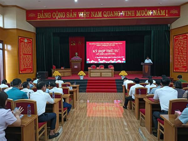 Hội đồng nhân dân phường Nguyễn Đại Năng khóa I, nhiệm kỳ 2021-2026 tổ chức Kỳ họp thứ 4 (Kỳ họp chuyên đề)