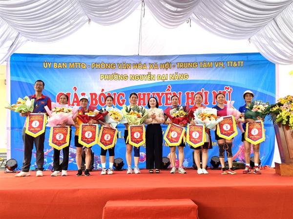 Giải bóng chuyền hơi năm 2025 chào mừng Thành công Đại hội Đại biểu Đảng bộ phường Nguyễn Đại Năng lần thứ I ,nhiệm kỳ 2025 - 2030