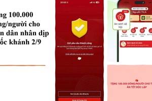 Cảnh báo lừa đảo liên quan chính sách tặng quà 100.000 đồng dịp Quốc khánh 2/9