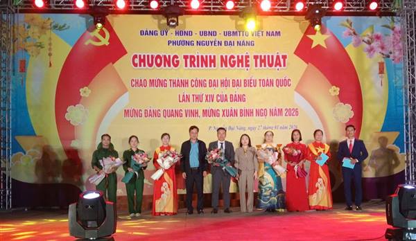 Phường Nguyễn Đại Năng tổ chức chương trình nghệ thuật chào mừng thành công Đại hội Đại biểu toàn quốc lần thứ XIV của Đảng và chào đón năm mới Bính Ngọ 2026