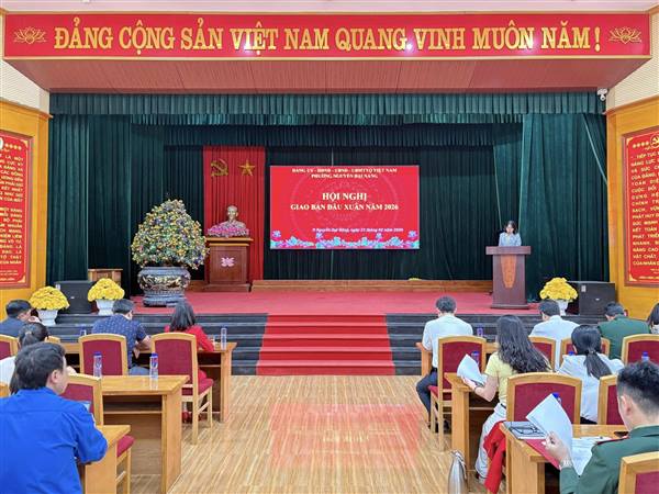 ĐẢNG ỦY – HĐND – UBND – ỦY BAN MTTQ VIỆT NAM PHƯỜNG NGUYỄN ĐẠI NĂNG TỔ CHỨC HỘI NGHỊ GIAO BAN ĐẦU NĂM 2026