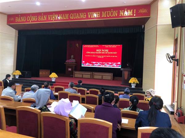 HỘI NGHỊ CÔNG KHAI NGUỒN GỐC SỬ DỤNG ĐẤT