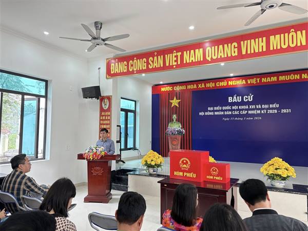 VẬN HÀNH THỬ NGHIỆM LỄ KHAI MẠC VÀ THỰC HÀNH QUY TRÌNH BỎ PHIẾU BẦU CỬ ĐẠI BIỂU QUỐC HỘI KHÓA XVI VÀ ĐẠI BIỂU HỘI ĐỒNG NHÂN DÂN CÁC CẤP NHIỆM KỲ 2026-2031