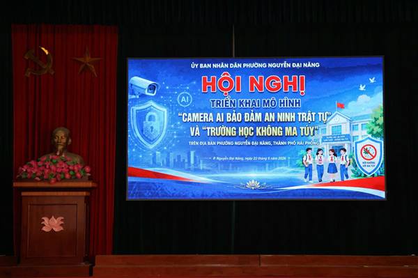 PHƯỜNG NGUYỄN ĐẠI NĂNG TỔ CHỨC HỘI NGHỊ TRIỂN KHAI MÔ HÌNH “CAMERA AI BẢO ĐẢM ANTT” VÀ “TRƯỜNG HỌC KHÔNG MA TÚY”