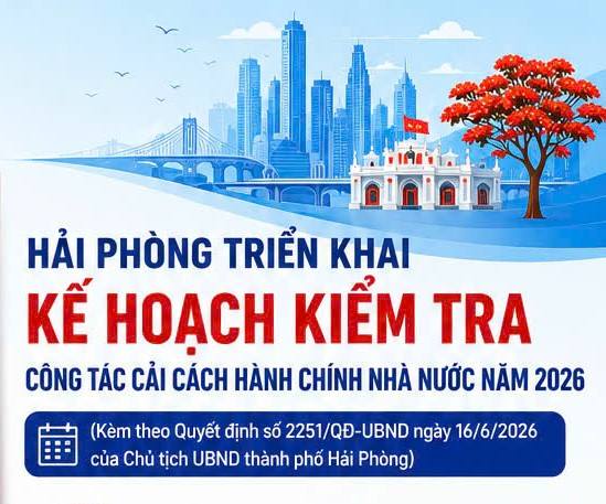 HẢI PHÒNG TRIỂN KHAI KẾ HOẠCH KIỂM TRA CÔNG TÁC CẢI CÁCH HÀNH CHÍNH NHÀ NƯỚC NĂM 2026