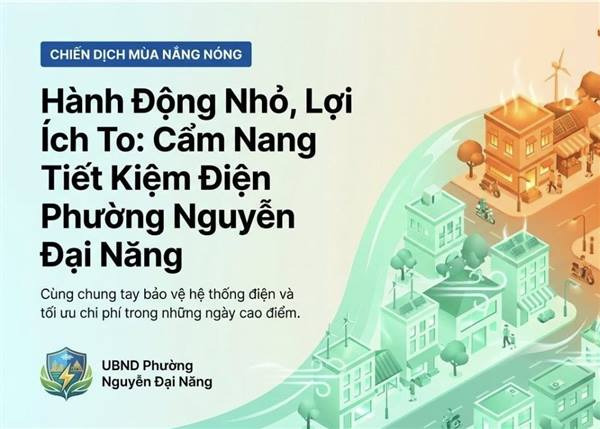 PHƯỜNG NGUYỄN ĐẠI NĂNG CHUNG TAY TIẾT KIỆM ĐIỆN TRONG MÙA NẮNG NÓNG