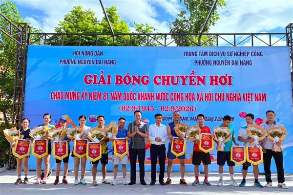PHƯỜNG NGUYỄN ĐẠI NĂNG KHAI MẠC GIẢI BÓNG CHUYỀN HƠI CHÀO MỪNG KỶ NIỆM 81 NĂM QUỐC KHÁNH 2/9