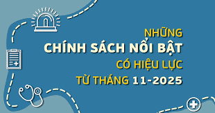 Chính sách nổi bật có hiệu lực từ tháng 11