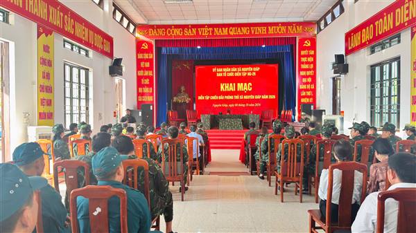 XÃ NGUYÊN GIÁP DIỄN TẬP CHIẾN ĐẤU PHÒNG THỦ NĂM 2026: NÂNG CAO NĂNG LỰC LÃNH ĐẠO, CHỈ ĐẠO VÀ XỬ TRÍ CÁC TÌNH HUỐNG QUỐC PHÒNG, AN NINH