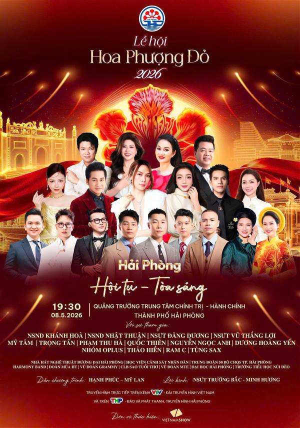 Lễ hội Hoa Phượng Đỏ 2026: Lan tỏa hình ảnh một Hải Phòng hội tụ nguồn lực và tỏa sáng trong giai đoạn phát triển mới