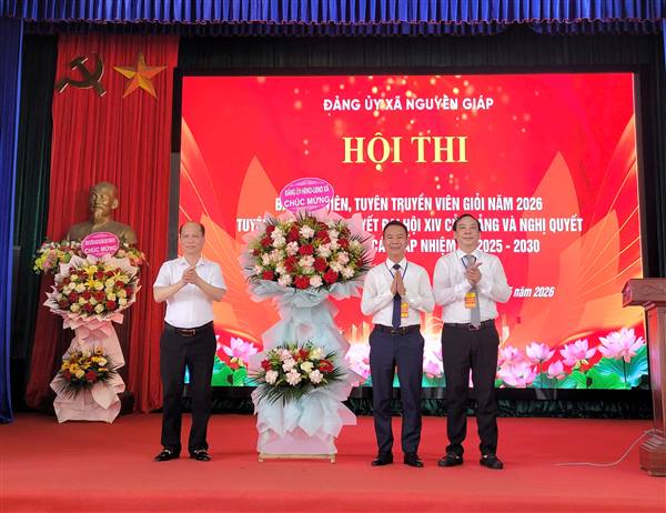 Đảng ủy xã Nguyên Giáp tổ chức thành công Hội thi báo cáo viên, tuyên truyền viên giỏi cấp xã năm 2026.