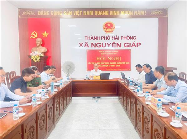 Hội nghị Ban Chấp hành Đảng bộ xã Nguyên Giáp lần thứ V.