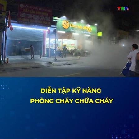 Công an xã Nguyên Giáp thực tập phương án chữa cháy