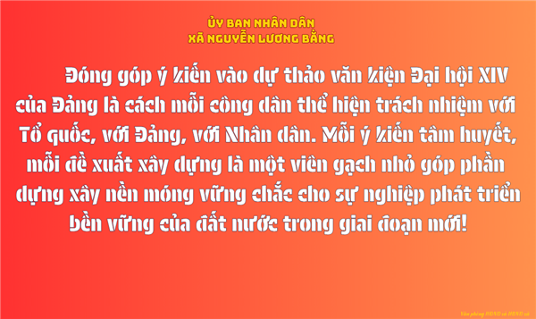 Phát huy quyền làm chủ của Nhân dân - Tích cực đóng góp ý kiến vào dự thảo Văn kiện Đại hội XIV của Đảng trên ứng dụng VNeID
