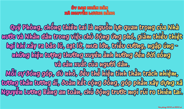 UBND xã Nguyễn Lương Bằng triển khai thu, nộp Quỹ Phòng, chống thiên tai năm 2025 -Trách nhiệm, minh bạch, vì cộng đồng an toàn trước thiên tai