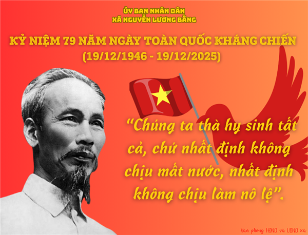 KỶ NIỆM 79 NĂM NGÀY TOÀN QUỐC KHÁNG CHIẾN (19/12/1946 - 19/12/2025) BẢN HÙNG CA BẤT DIỆT VỀ Ý CHÍ ĐỘC LẬP, TỰ DO CỦA DÂN TỘC VIỆT NAM