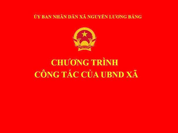 CHƯƠNG TRÌNH Làm việc của UBND xã Nguyễn Lương Bằng sáu tháng cuối năm 2025
