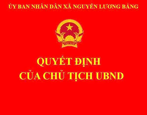 Quyết định về việc kiện toàn Ban chỉ đạo Tổng điều tra nông thôn, nông nghiệp xã Nguyễn Lương Bằng năm 2025