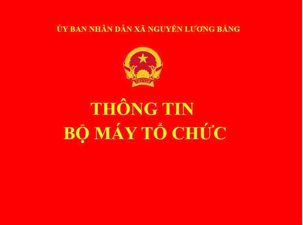 TỔ CHỨC BỘ MÁY CHÍNH QUYỀN XÃ NGUYỄN LƯƠNG BẰNG: TINH GỌN, HIỆU QUẢ, PHÁT TRIỂN
