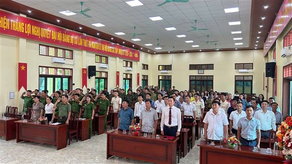 Xã Nguyễn Lương Bằng tổ chức Lễ kỷ niệm 80 năm Ngày truyền thống Công an nhân dân Việt Nam và 20 năm Ngày hội toàn dân bảo vệ an ninh Tổ quốc