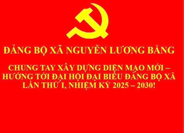 Chung tay xây dựng diện mạo mới – Hướng tới Đại hội đại biểu Đảng bộ xã Nguyễn Lương Bằng lần thứ I, nhiệm kỳ 2025-2030
Người viết: Trương Văn Đô, Chuyên viên Văn phòng HĐND và UBND xã

