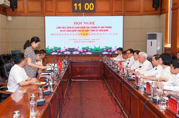Thành phố Hải Phòng và tỉnh Vân Nam (Trung Quốc) tăng cường trao đổi, hợp tác về công tác kiểm tra, giám sát và phòng chống tham nhũng