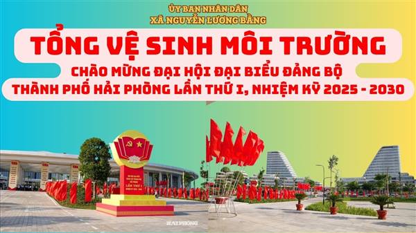 TỔNG VỆ SINH MÔI TRƯỜNG CHÀO MỪNG ĐẠI HỘI ĐẢNG BỘ THÀNH PHỐ HẢI PHÒNG LẦN THỨ I (NHIỆM KỲ 2025 - 2030)