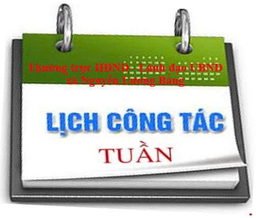 LỊCH LÀM VIỆC Của Thường trực HĐND - Lãnh đạo UBND xã (Từ ngày 13/4/2026 đến ngày 19/4/2026)