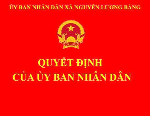 Quyết định ban hành Quy chế tiếp công dân, xử lý đơn xã Nguyễn Lương Bằng