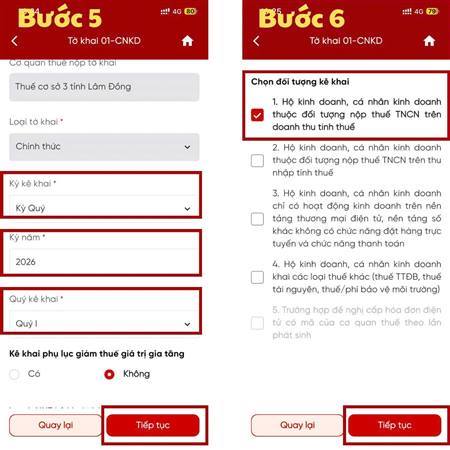 Các bước kê khai thuế