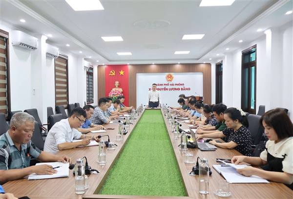 XÃ NGUYỄN LƯƠNG BẰNG TỔ CHỨC HỘI NGHỊ RÀ SOÁT TIẾN ĐỘ CÔNG TÁC TRIỂN KHAI LẤY Ý KIẾN NHÂN DÂN VỀ DỰ THẢO ĐỀ ÁN SẮP XẾP, TỔ CHỨC LẠI THÔN ĐAN LOAN VÀ THÔN DƯƠNG XÁ THÀNH LẬP THÔN DƯƠNG LOAN