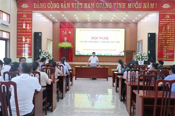 BTV ĐẢNG UỶ XÃ NGUYỄN LƯƠNG BẰNG TỔ CHỨC THÀNH CÔNG HỘI NGHỊ CHẤP HÀNH ĐẢNG BỘ XÃ  LẦN THỨ CHÍN