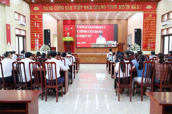 XÃ NGUYỄN LƯƠNG BẰNG THAM GIA HỘI NGHỊ TRỰC TUYẾN TẬP HUẤN TRIỂN KHAI THỦ TỤC HÀNH CHÍNH CỦA ĐẢNG TRÊN MÔI TRƯỜNG ĐIỆN TỬ GIAI ĐOẠN 2
